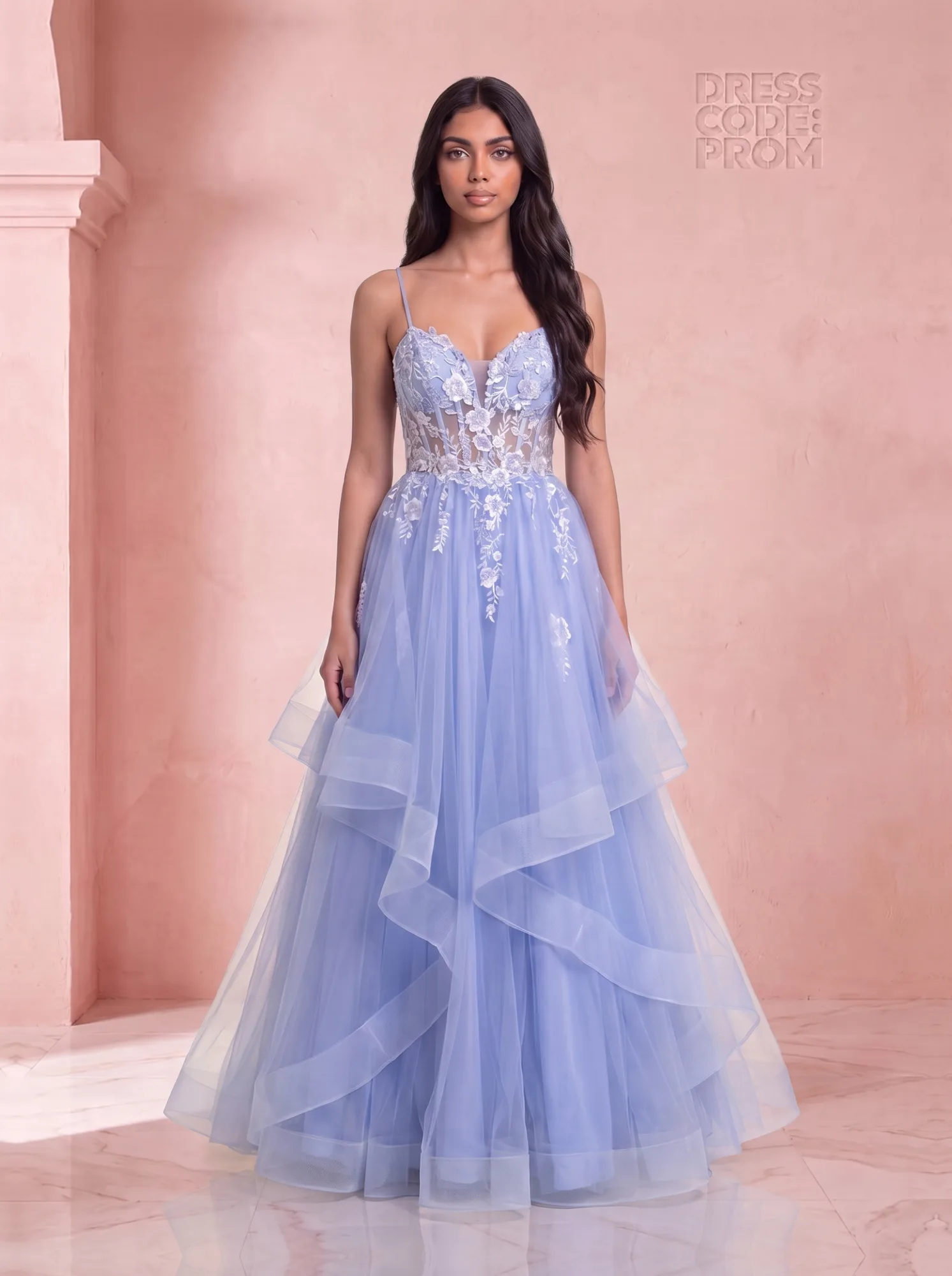 The Wisteria Gown - Baby Blue by Dress Code Prom