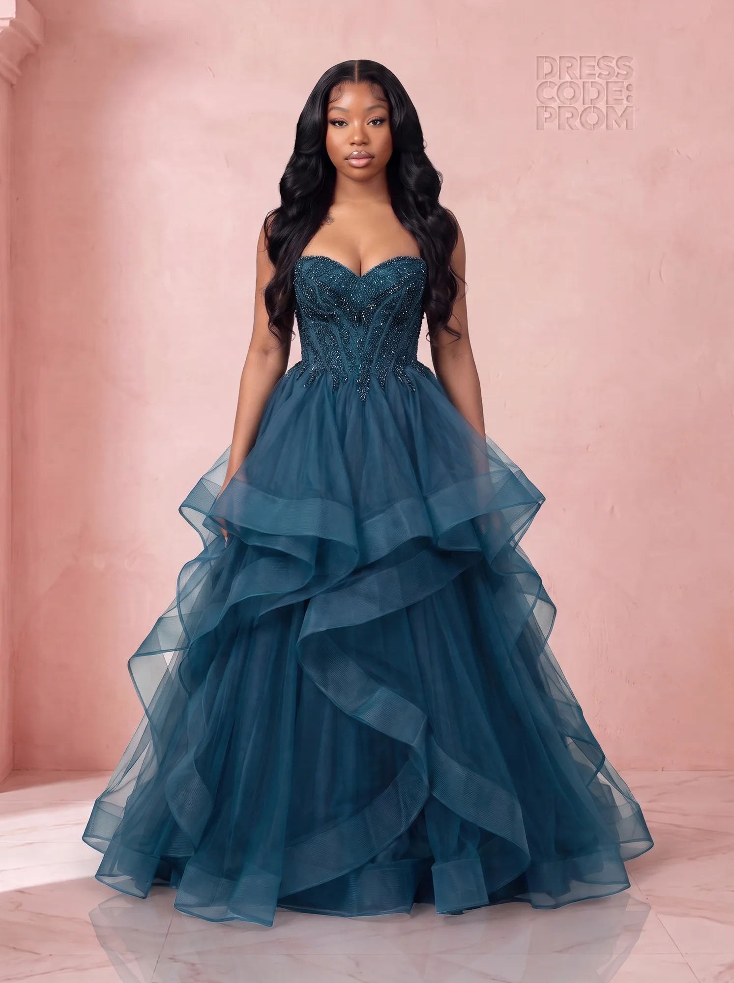 The Anastasia Gown - Teal by Dress Code Prom