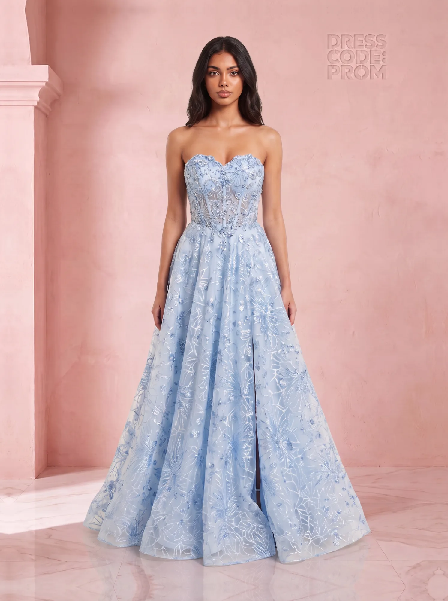 The Seraphina Gown - Baby Blue by Dress Code Prom