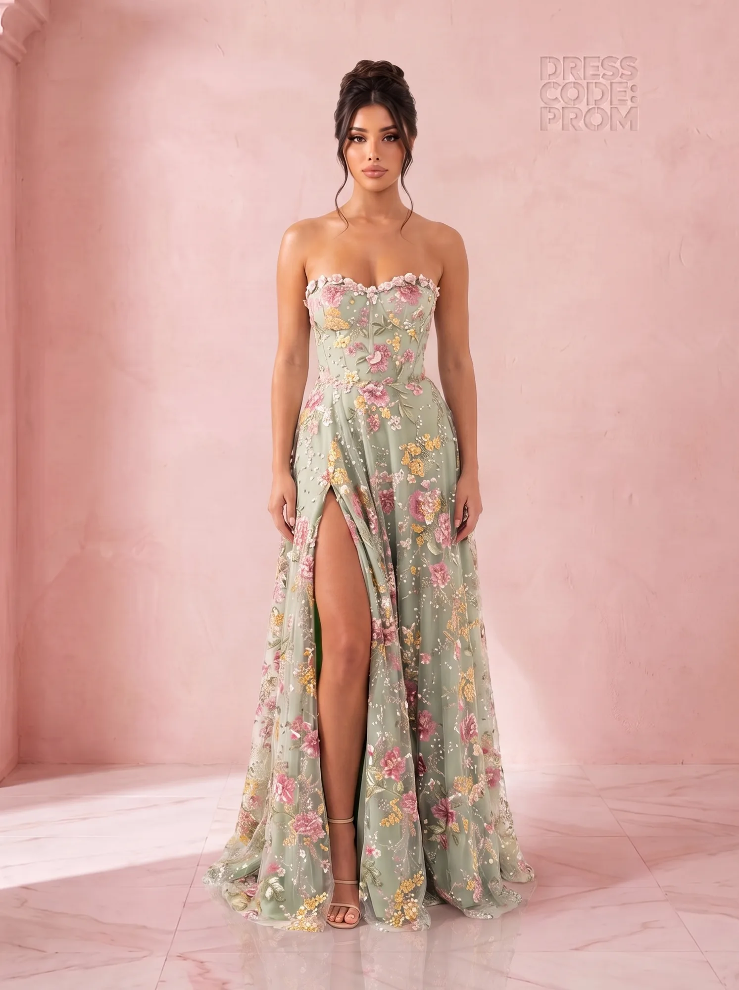 The Flora Gown - Sage by Dress Code Prom