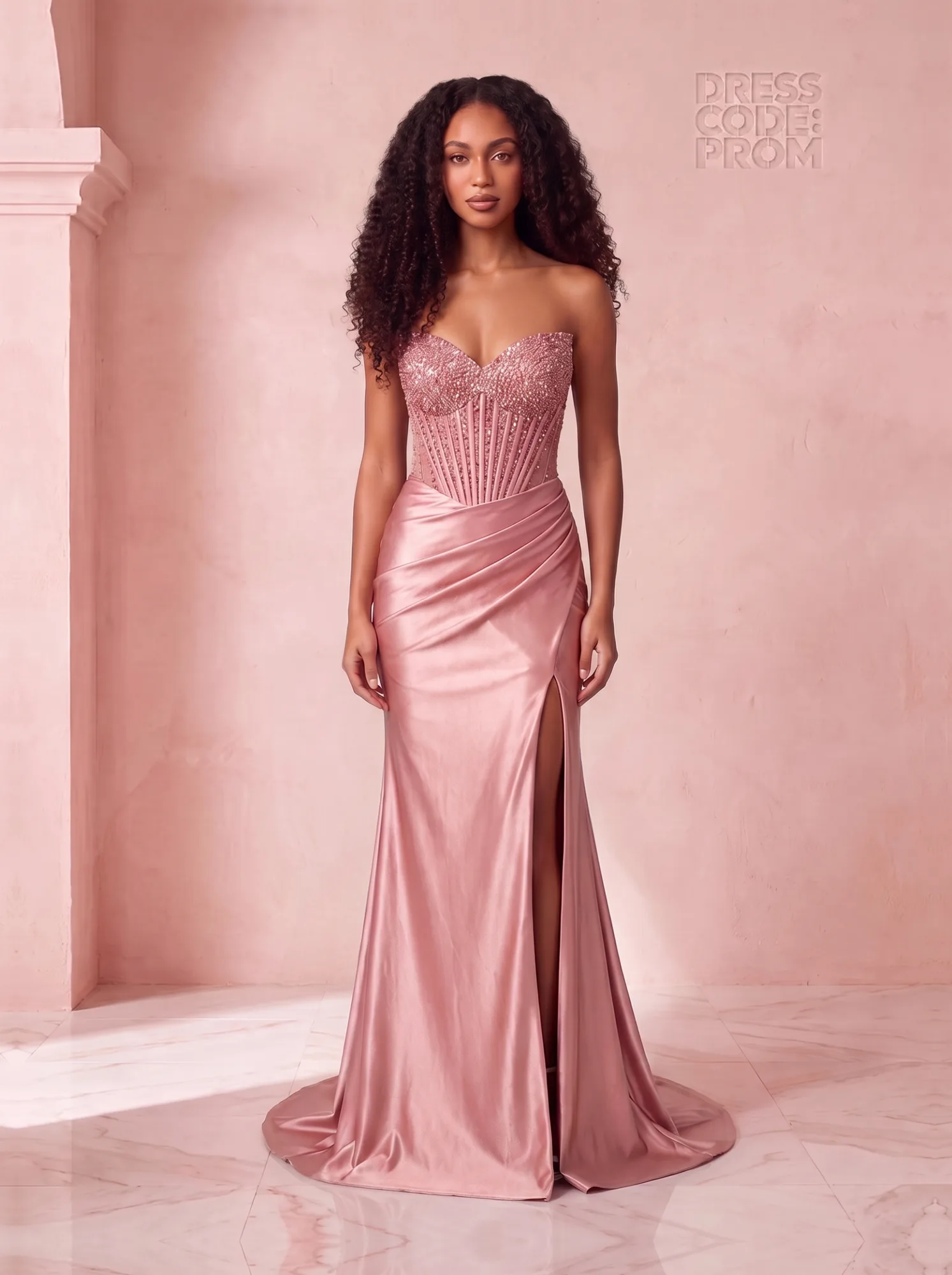 The Sienna Gown - Dusty Rose by Dress Code Prom