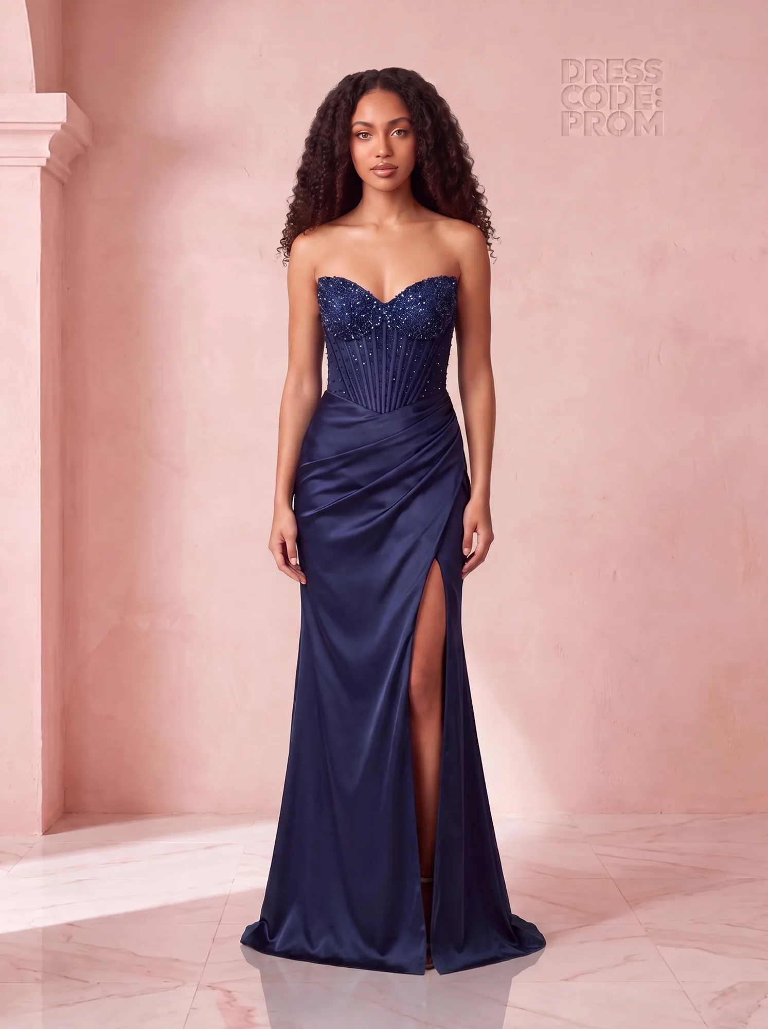 The Sienna Gown - Navy by Dress Code Prom
