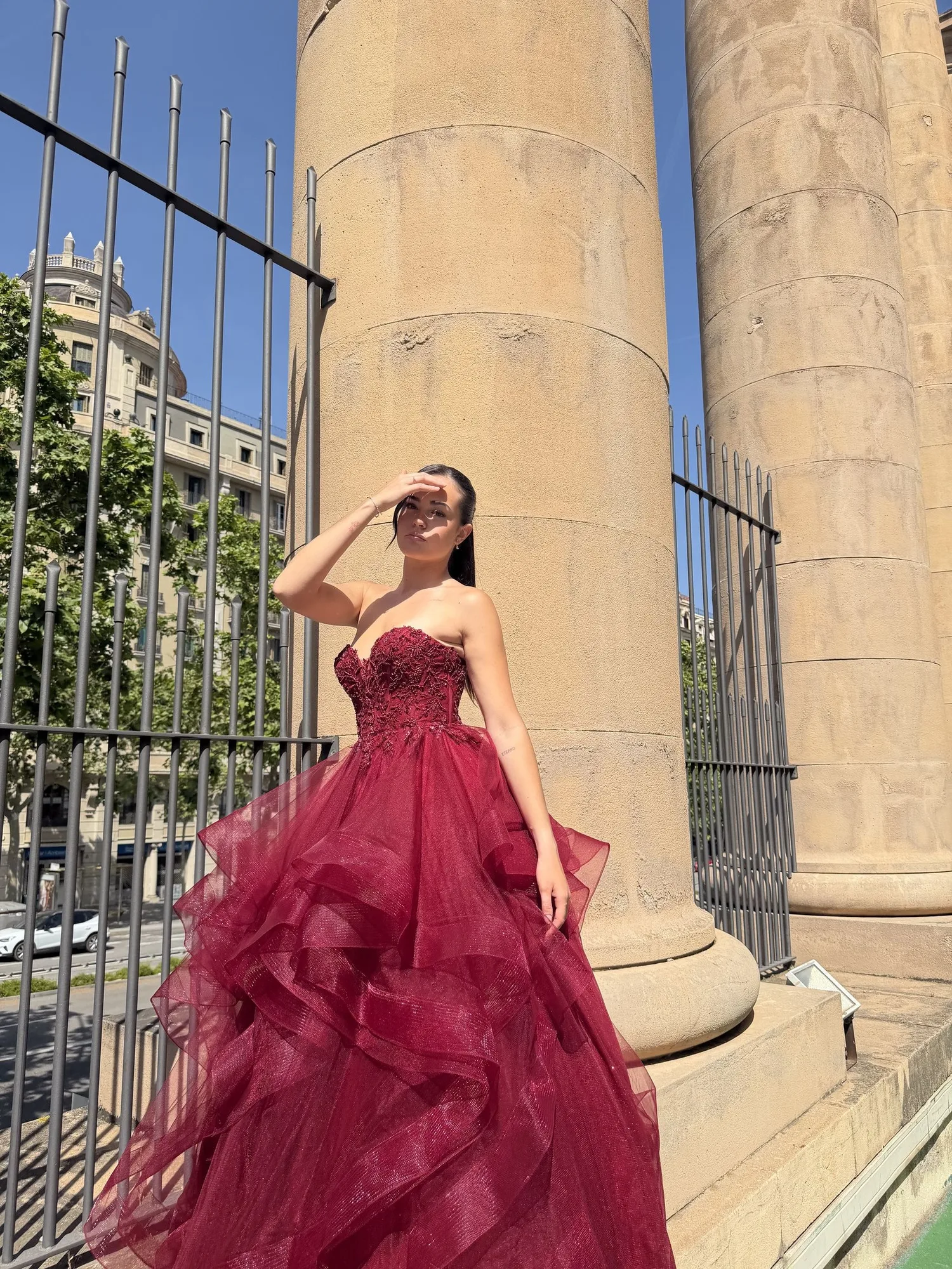 The Anastasia Gown - Burgundy by Dress Code Prom