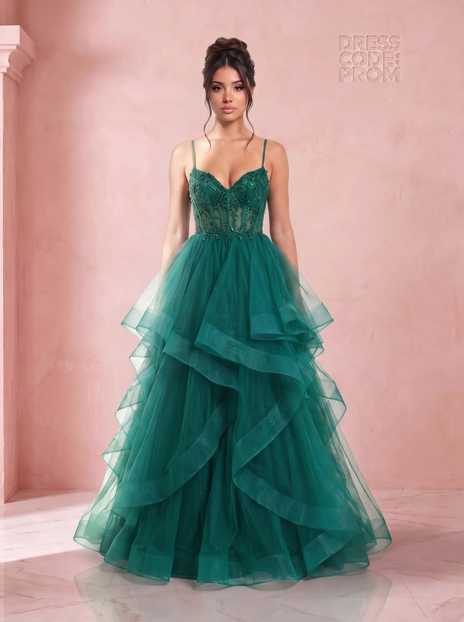The Ariana Gown - Emerald by Dress Code Prom