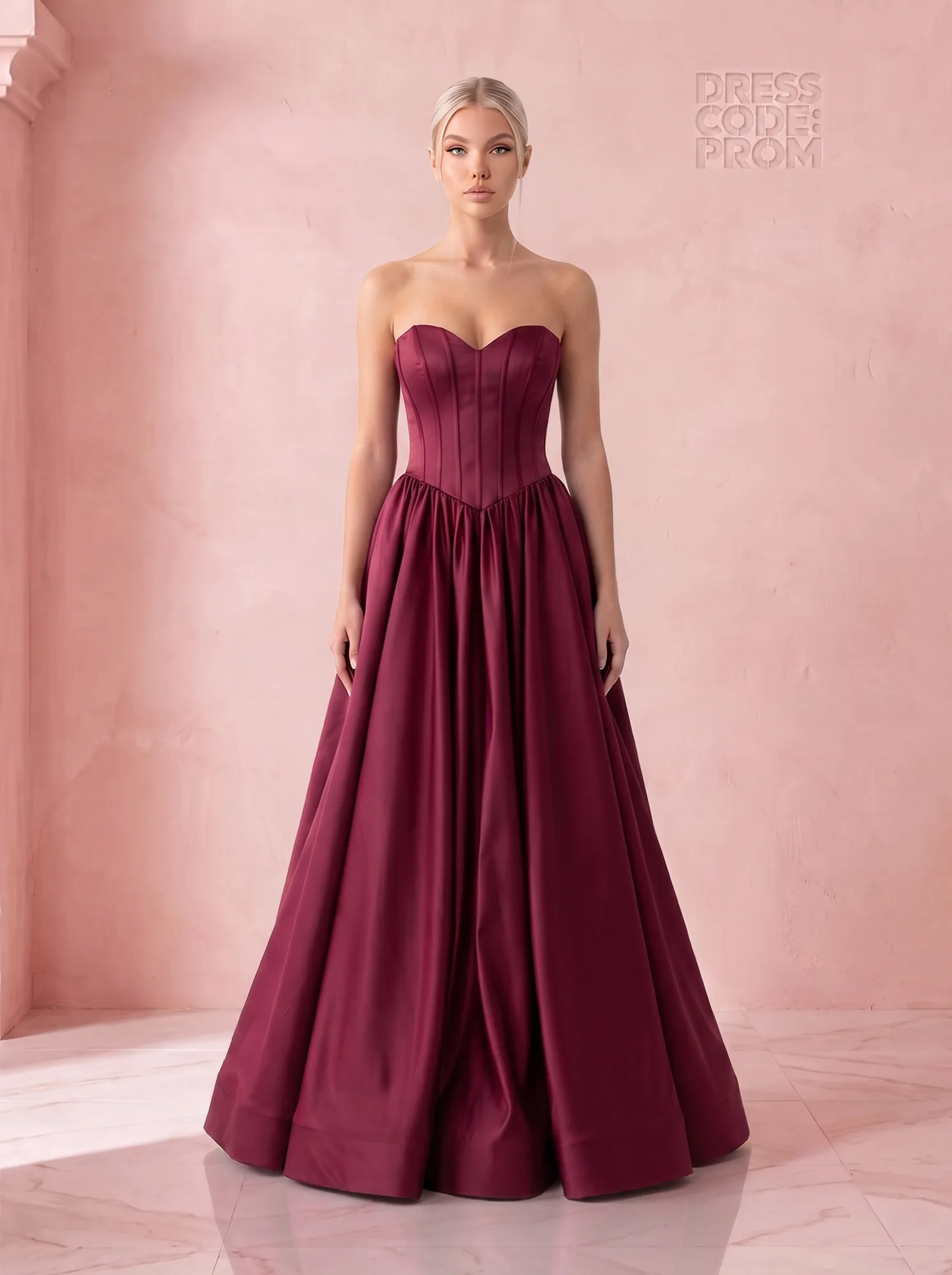 The Leonora Gown - Burgundy by Dress Code Prom