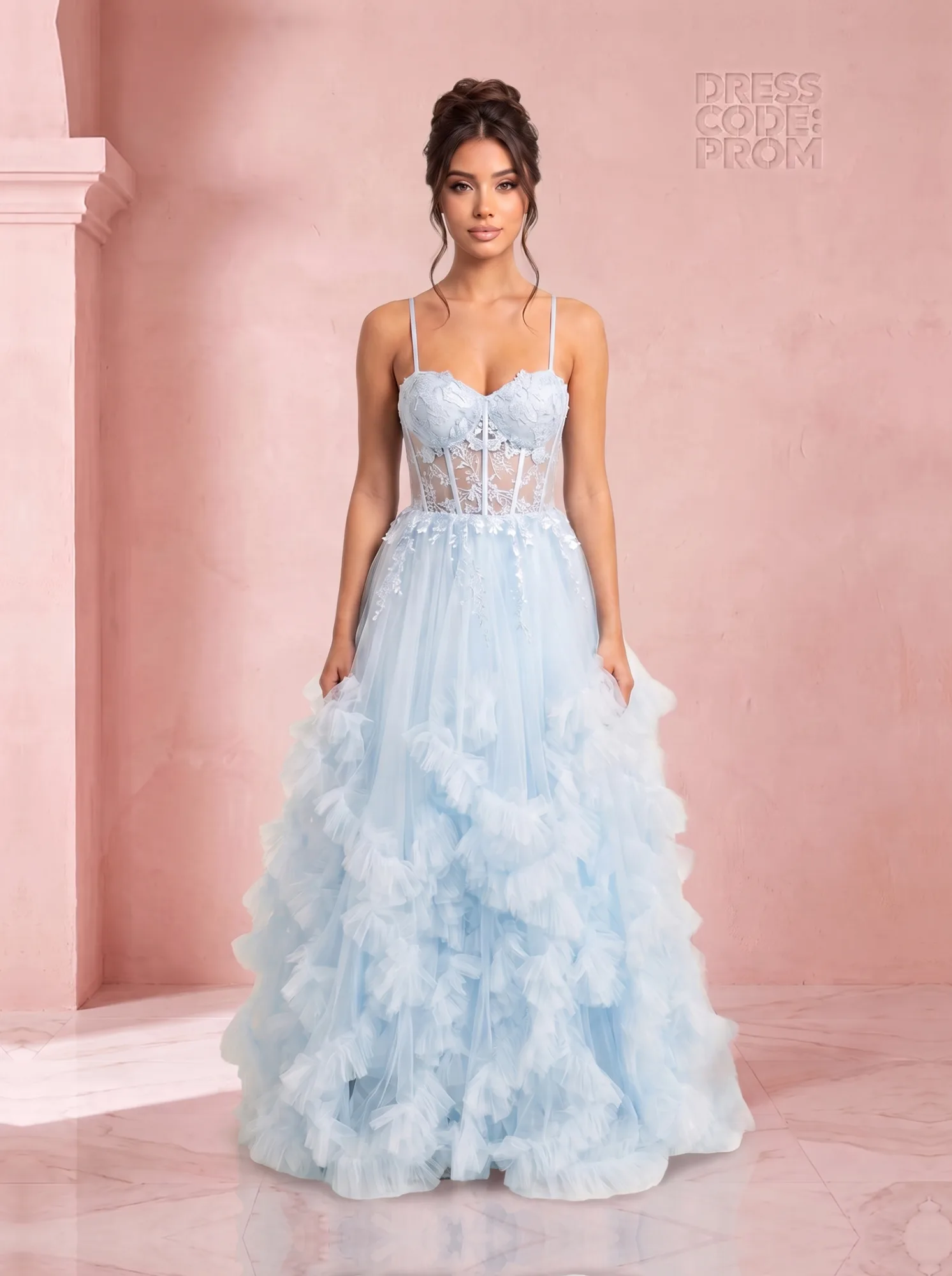 The Arabella Gown - Baby Blue by Dress Code Prom