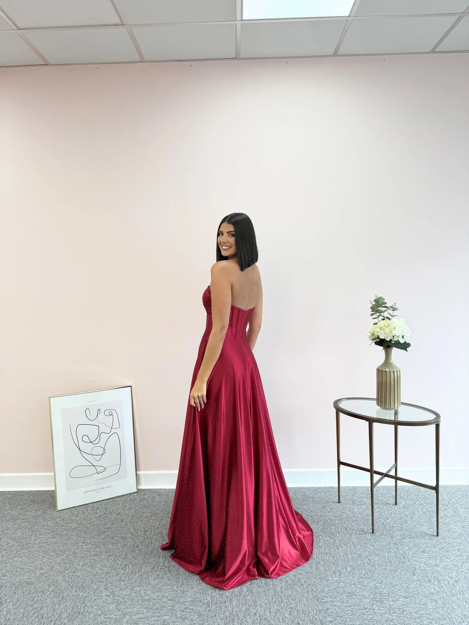 The Rowena Gown - Burgundy by Dress Code Prom