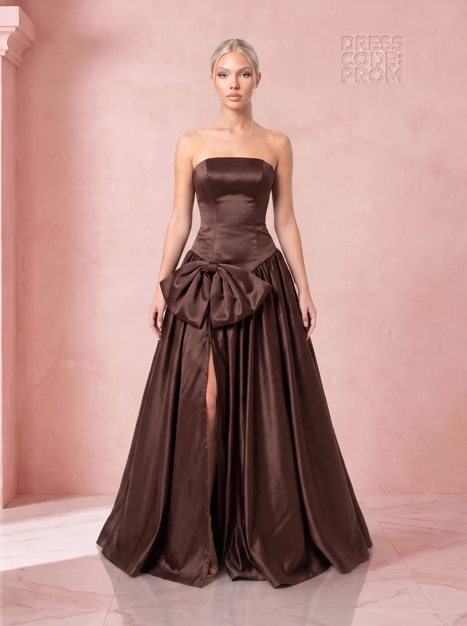 The Bettina Gown - Brown by Dress Code Prom